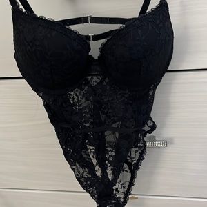 Black lace bodysuit
